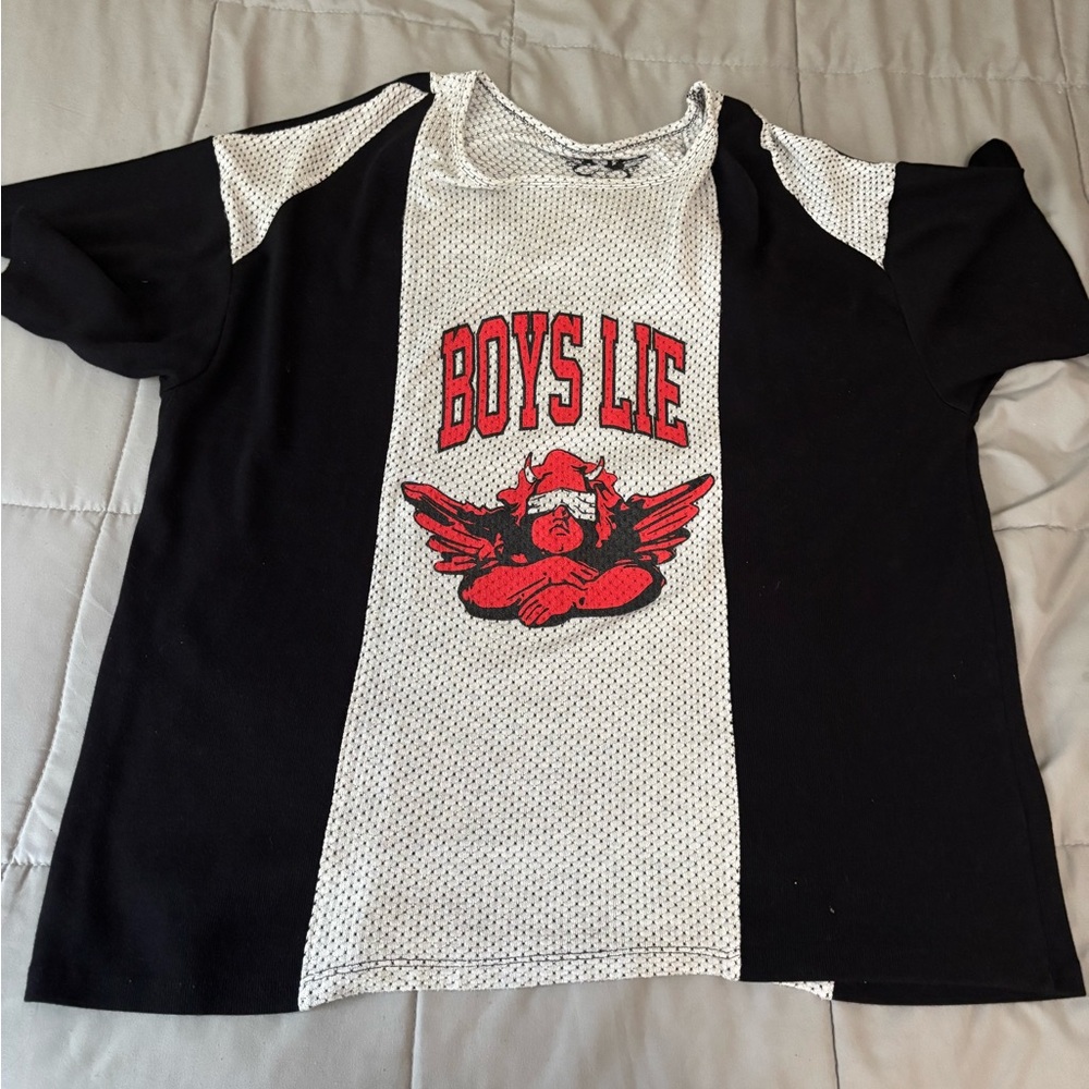 Boys Lie Black and White Jersey